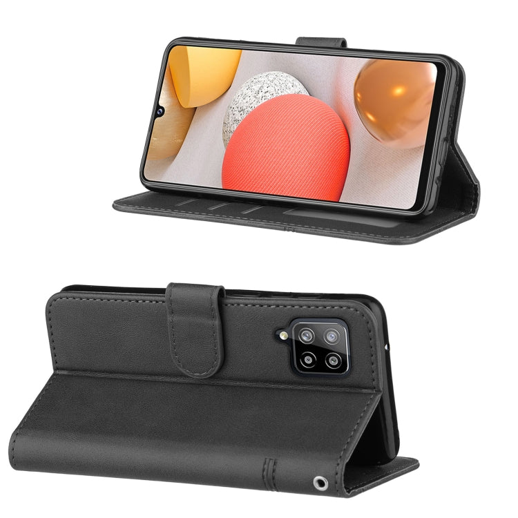 For Samsung Galaxy A42 5G Stitching Calf Texture Buckle Horizontal Flip Leather Case with Holder & Card Slots & Wallet & Lanyard
