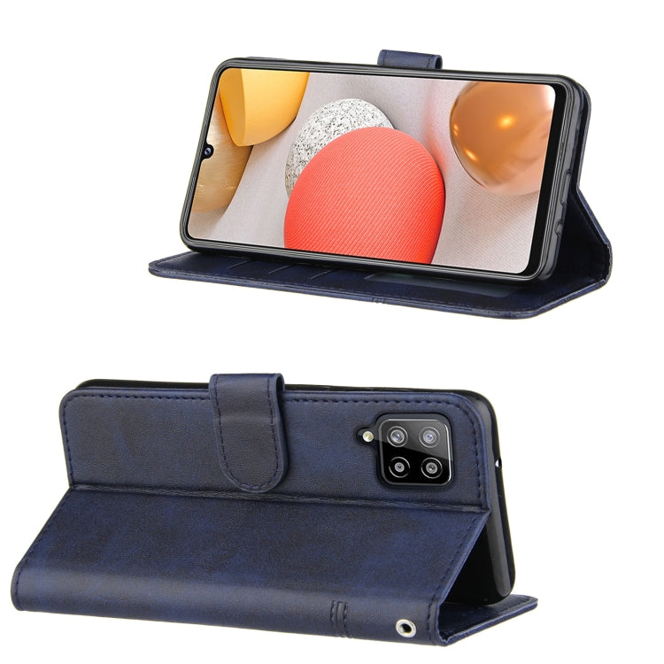 For Samsung Galaxy A42 5G Stitching Calf Texture Buckle Horizontal Flip Leather Case with Holder & Card Slots & Wallet & Lanyard