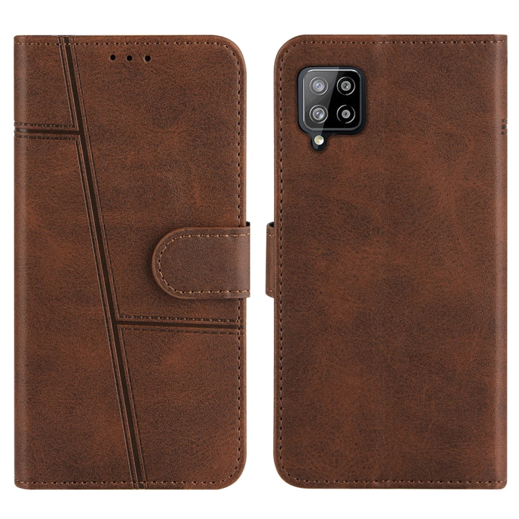 For Samsung Galaxy A42 5G Stitching Calf Texture Buckle Horizontal Flip Leather Case with Holder & Card Slots & Wallet & Lanyard