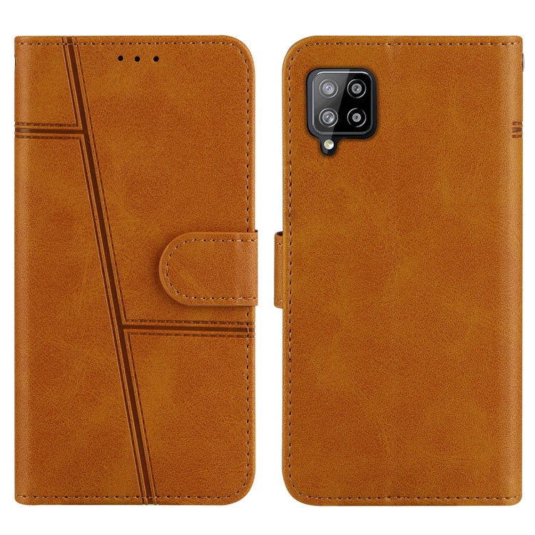 For Samsung Galaxy A42 5G Stitching Calf Texture Buckle Horizontal Flip Leather Case with Holder & Card Slots & Wallet & Lanyard