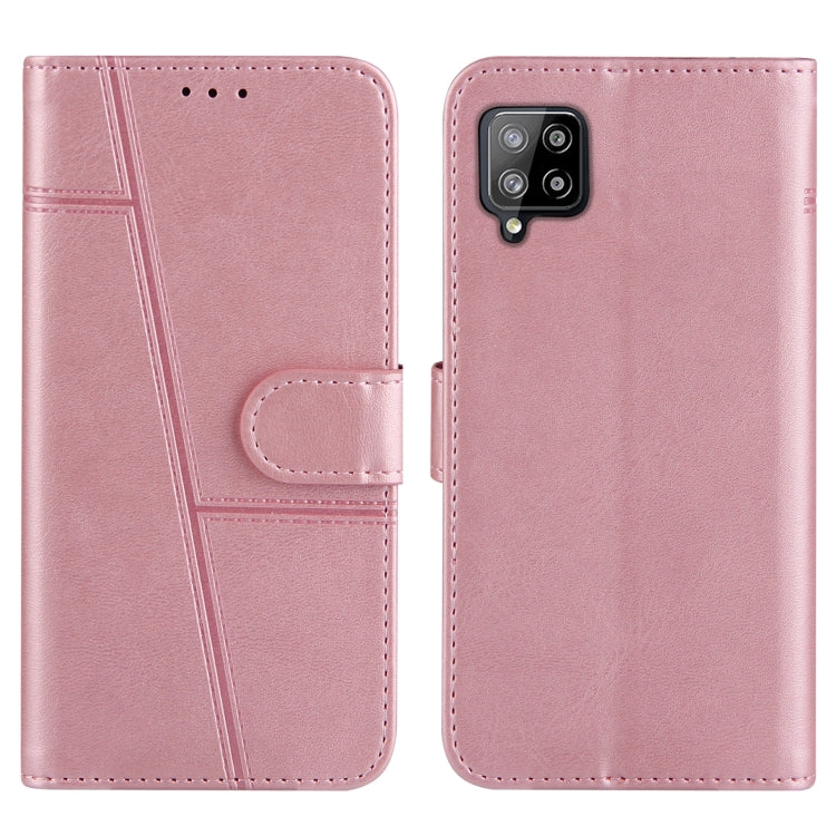 For Samsung Galaxy A42 5G Stitching Calf Texture Buckle Horizontal Flip Leather Case with Holder & Card Slots & Wallet & Lanyard