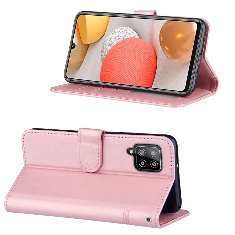 For Samsung Galaxy A42 5G Stitching Calf Texture Buckle Horizontal Flip Leather Case with Holder & Card Slots & Wallet & Lanyard