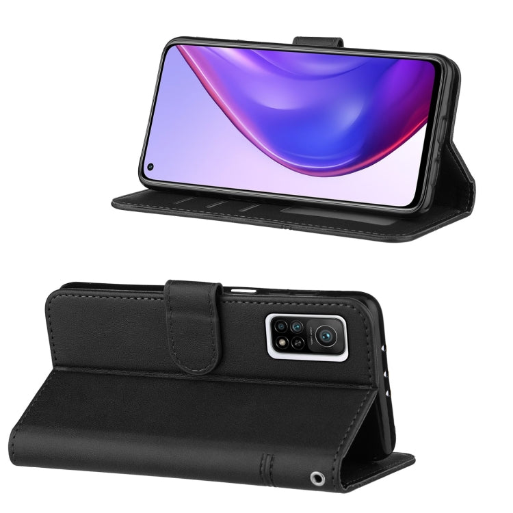 For Xiaomi Mi 10T / 10T Pro Stitching Calf Texture Buckle Horizontal Flip Leather Case with Holder & Card Slots & Wallet & Lanyard