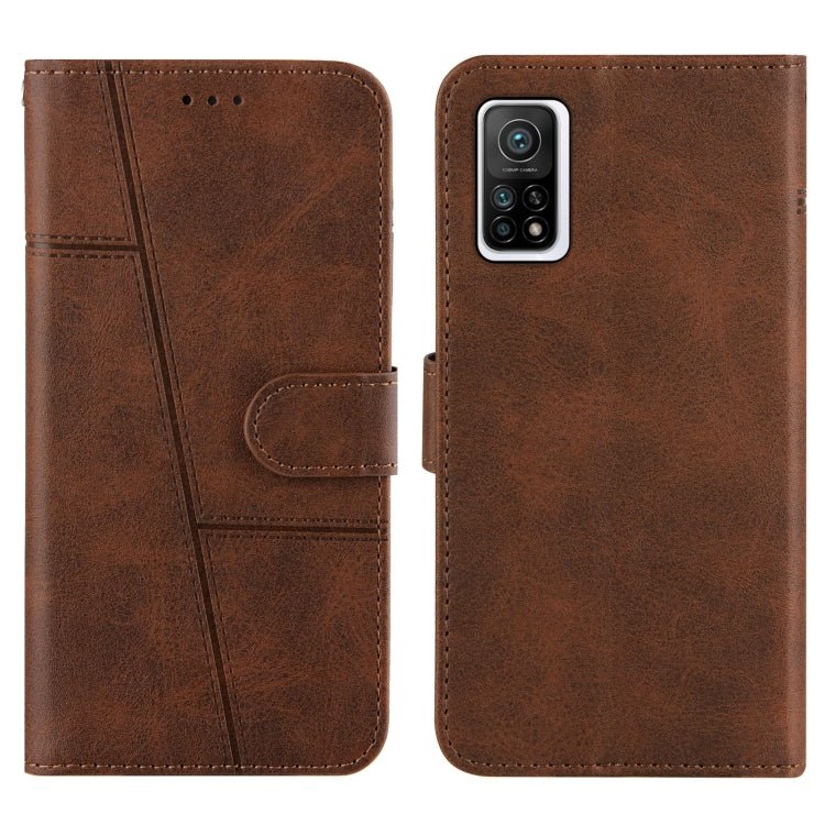 For Xiaomi Mi 10T / 10T Pro Stitching Calf Texture Buckle Horizontal Flip Leather Case with Holder & Card Slots & Wallet & Lanyard
