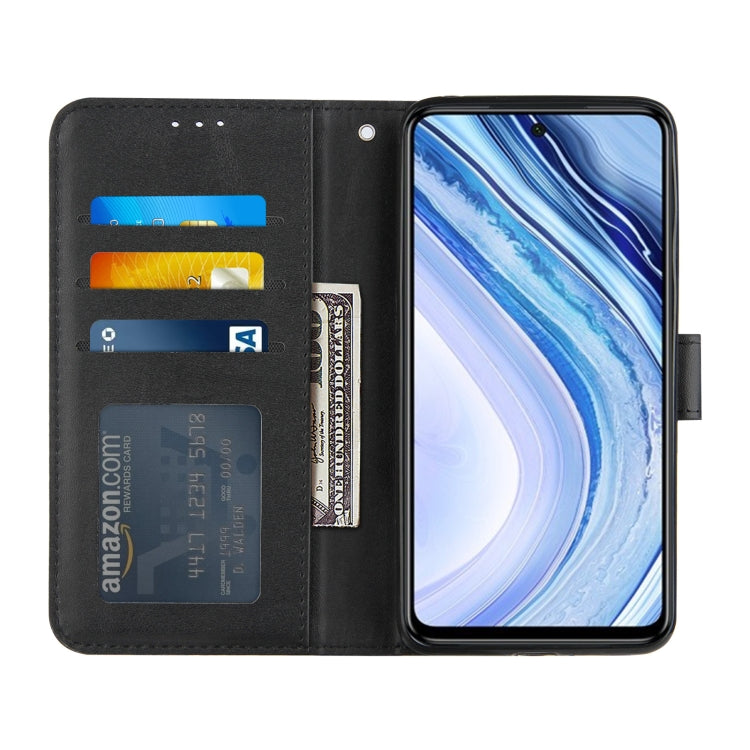 For Xiaomi Red Note 9S / Note 9 Pro Stitching Calf Texture Buckle Horizontal Flip Leather Case with Holder & Card Slots & Wallet & Lanyard
