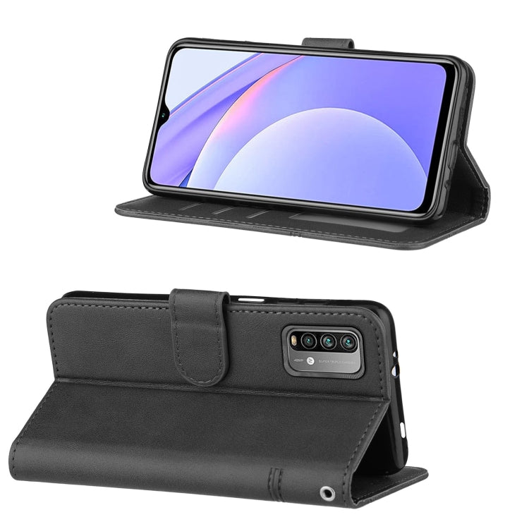 For Xiaomi Poco M3 / Redmi 9 Power / Note 9 4G Stitching Calf Texture Buckle Horizontal Flip Leather Case with Holder & Card Slots & Wallet & Lanyard