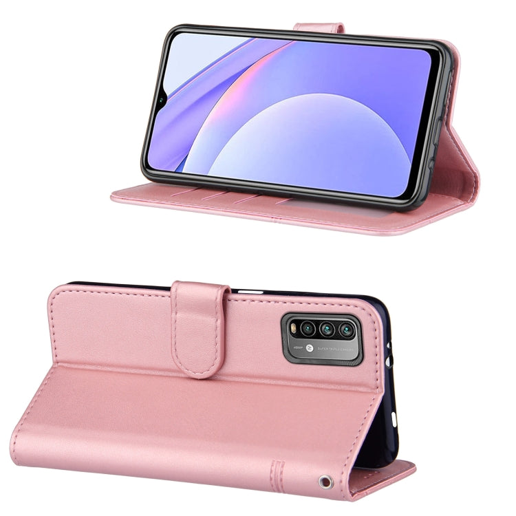 For Xiaomi Poco M3 / Redmi 9 Power / Note 9 4G Stitching Calf Texture Buckle Horizontal Flip Leather Case with Holder & Card Slots & Wallet & Lanyard