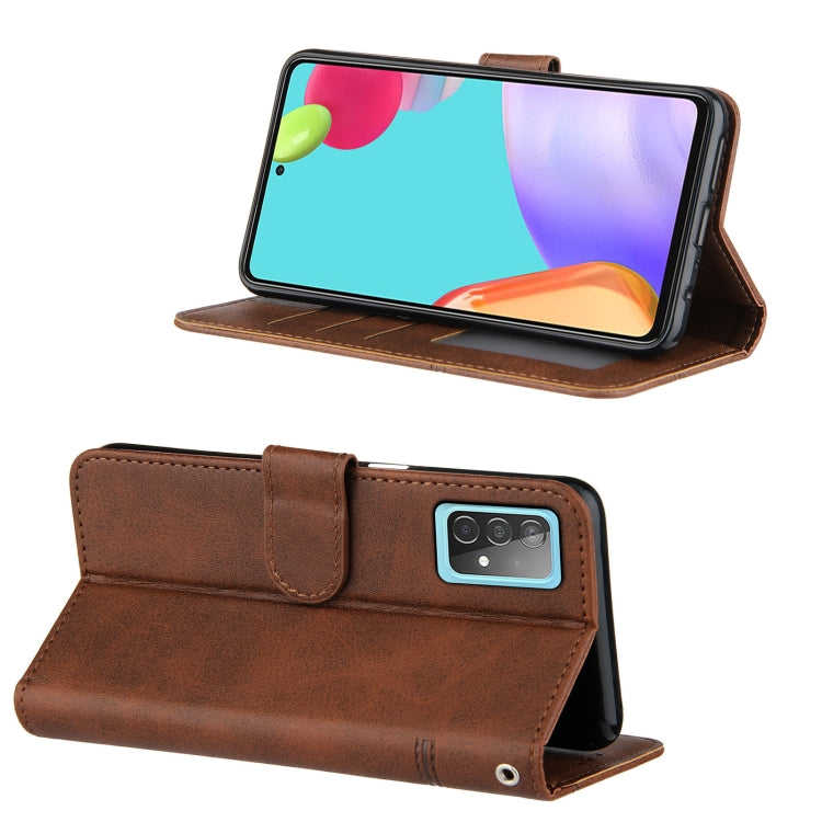 For OPPO A52/A72/A92 Stitching Calf Texture Buckle Horizontal Flip Leather Case with Holder & Card Slots & Wallet & Lanyard