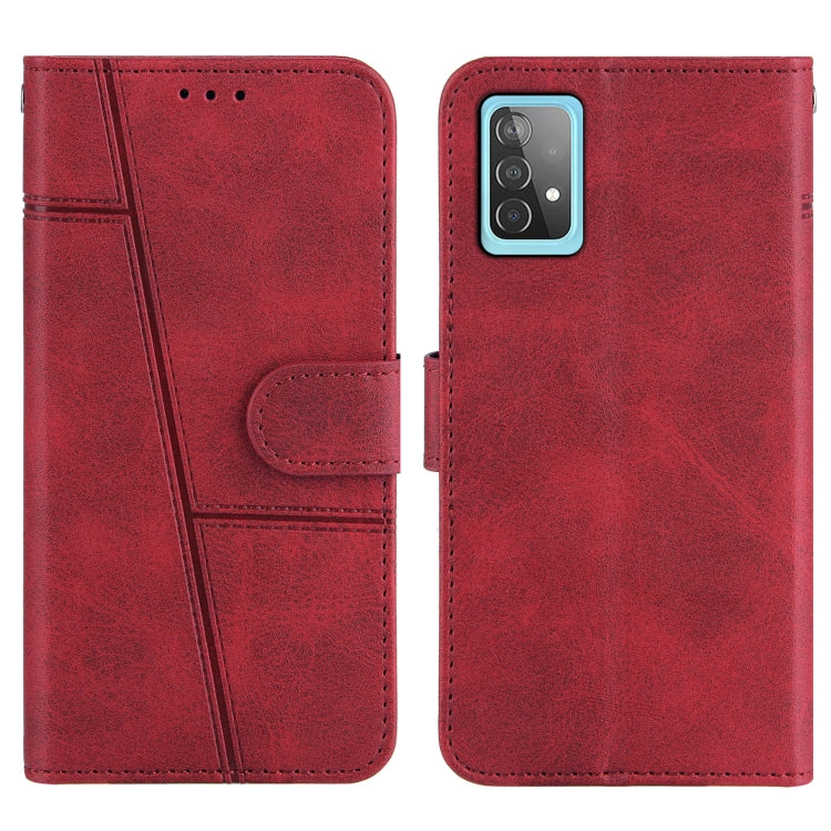 For OPPO A52/A72/A92 Stitching Calf Texture Buckle Horizontal Flip Leather Case with Holder & Card Slots & Wallet & Lanyard