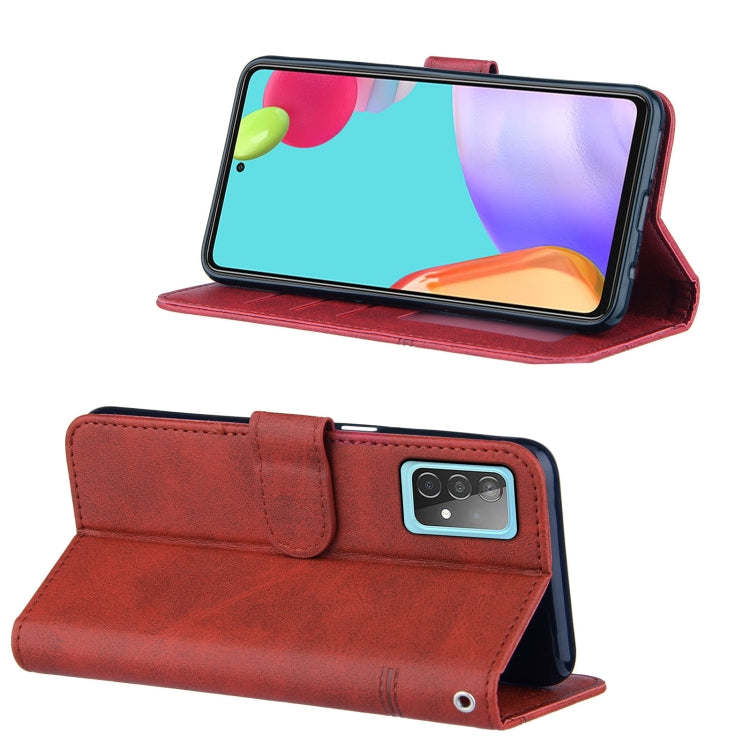 For OPPO A52/A72/A92 Stitching Calf Texture Buckle Horizontal Flip Leather Case with Holder & Card Slots & Wallet & Lanyard