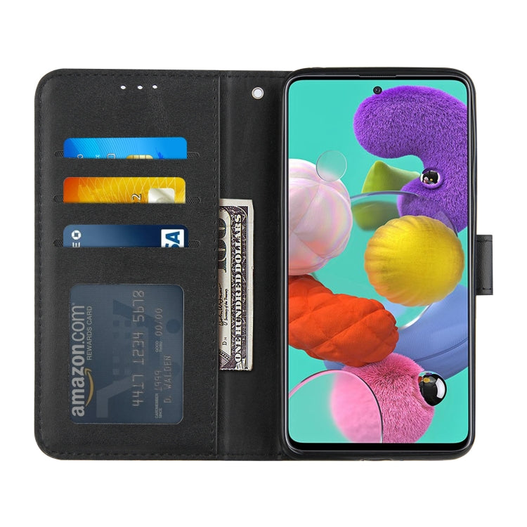 For Samsung Galaxy A51 5G Stitching Calf Texture Buckle Horizontal Flip Leather Case with Holder & Card Slots & Wallet & Lanyard