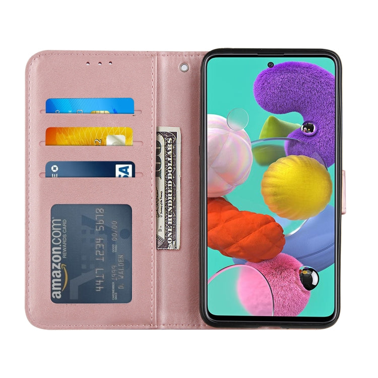 For Samsung Galaxy A51 5G Stitching Calf Texture Buckle Horizontal Flip Leather Case with Holder & Card Slots & Wallet & Lanyard