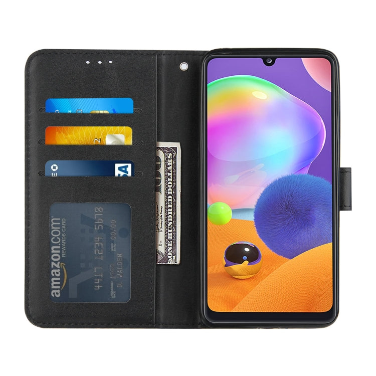 For Samsung Galaxy A51 4G Stitching Calf Texture Buckle Horizontal Flip Leather Case with Holder & Card Slots & Wallet & Lanyard
