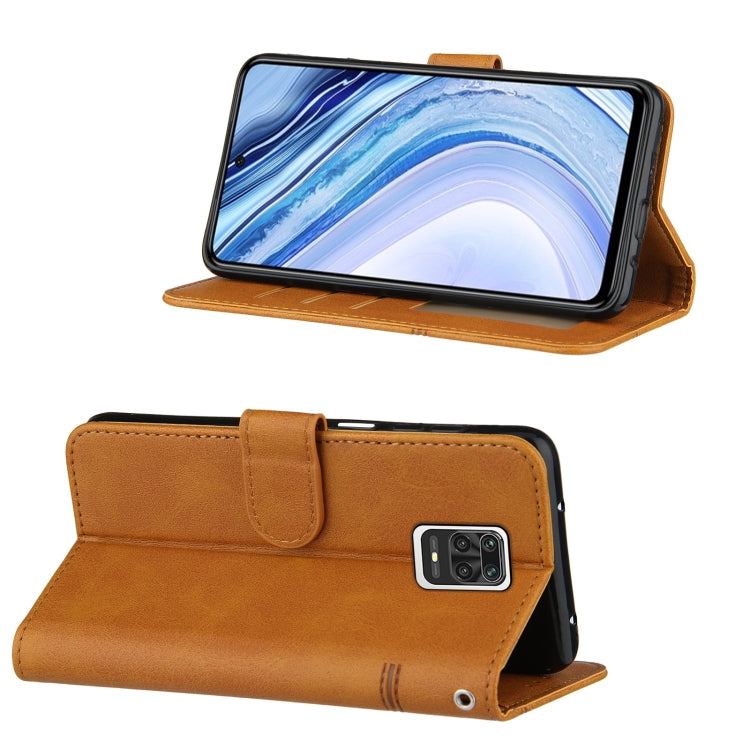 For Xiaomi Redmi Note 9 Pro Max Stitching Calf Texture Buckle Horizontal Flip Leather Case with Holder & Card Slots & Wallet & Lanyard