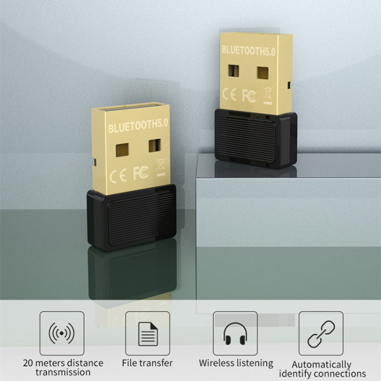 JD-08H Bluetooth Adapter 5.0 USB Desktop Computer Keyboard Headset RTL8761