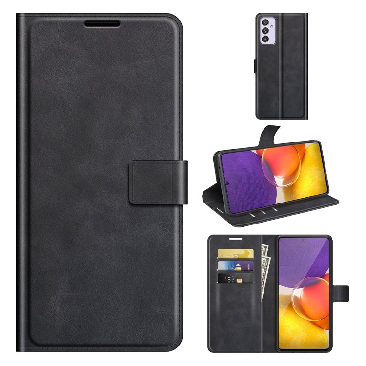 For Samsung Galaxy A82 5G/Quantum 2 Retro Calf Pattern Buckle Horizontal Flip Leather Case with Holder & Card Slots & Wallet