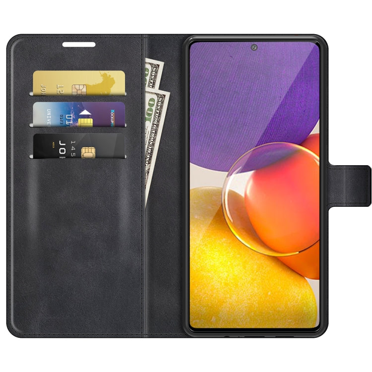For Samsung Galaxy A82 5G/Quantum 2 Retro Calf Pattern Buckle Horizontal Flip Leather Case with Holder & Card Slots & Wallet