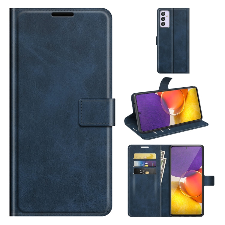 For Samsung Galaxy A82 5G/Quantum 2 Retro Calf Pattern Buckle Horizontal Flip Leather Case with Holder & Card Slots & Wallet