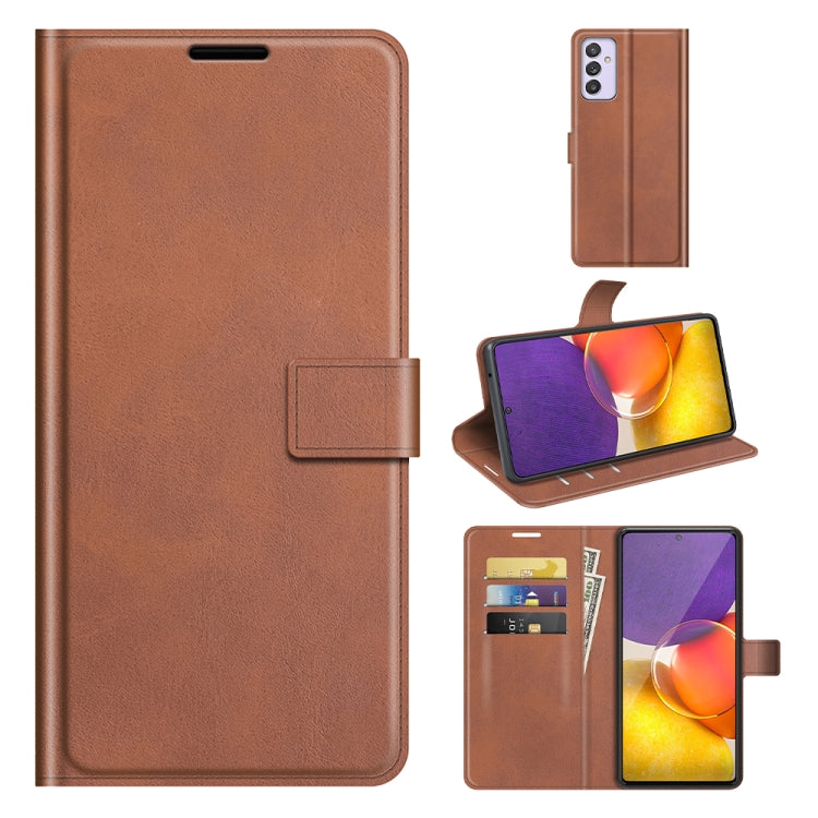 For Samsung Galaxy A82 5G/Quantum 2 Retro Calf Pattern Buckle Horizontal Flip Leather Case with Holder & Card Slots & Wallet