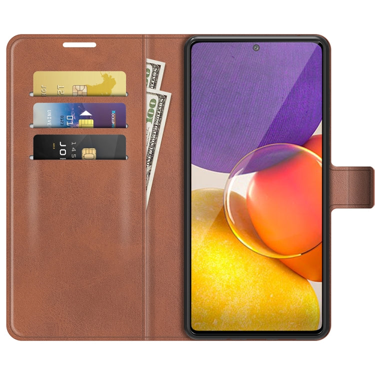 For Samsung Galaxy A82 5G/Quantum 2 Retro Calf Pattern Buckle Horizontal Flip Leather Case with Holder & Card Slots & Wallet