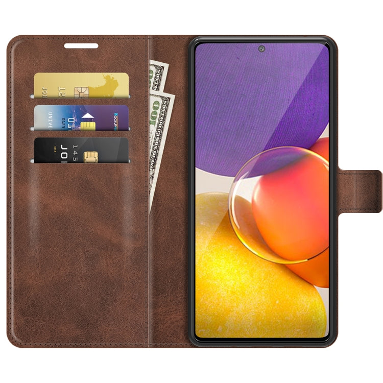 For Samsung Galaxy A82 5G/Quantum 2 Retro Calf Pattern Buckle Horizontal Flip Leather Case with Holder & Card Slots & Wallet