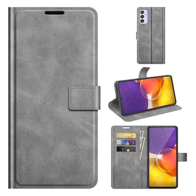 For Samsung Galaxy A82 5G/Quantum 2 Retro Calf Pattern Buckle Horizontal Flip Leather Case with Holder & Card Slots & Wallet