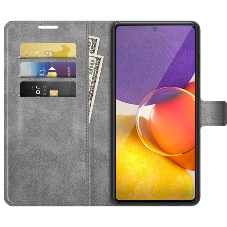 For Samsung Galaxy A82 5G/Quantum 2 Retro Calf Pattern Buckle Horizontal Flip Leather Case with Holder & Card Slots & Wallet