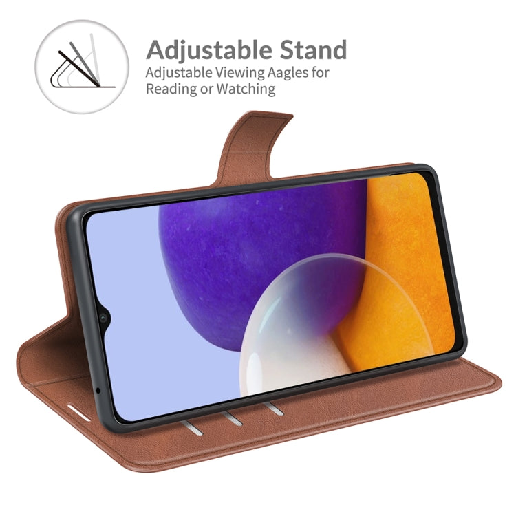 For Samsung Galaxy A22 5G Retro Calf Pattern Buckle Horizontal Flip Leather Case with Holder & Card Slots & Wallet