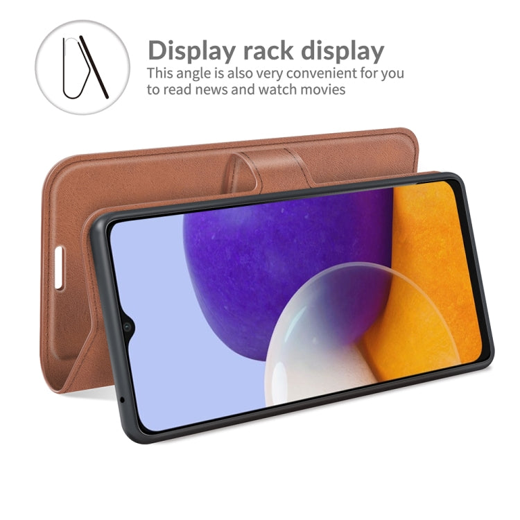 For Samsung Galaxy A22 5G Retro Calf Pattern Buckle Horizontal Flip Leather Case with Holder & Card Slots & Wallet