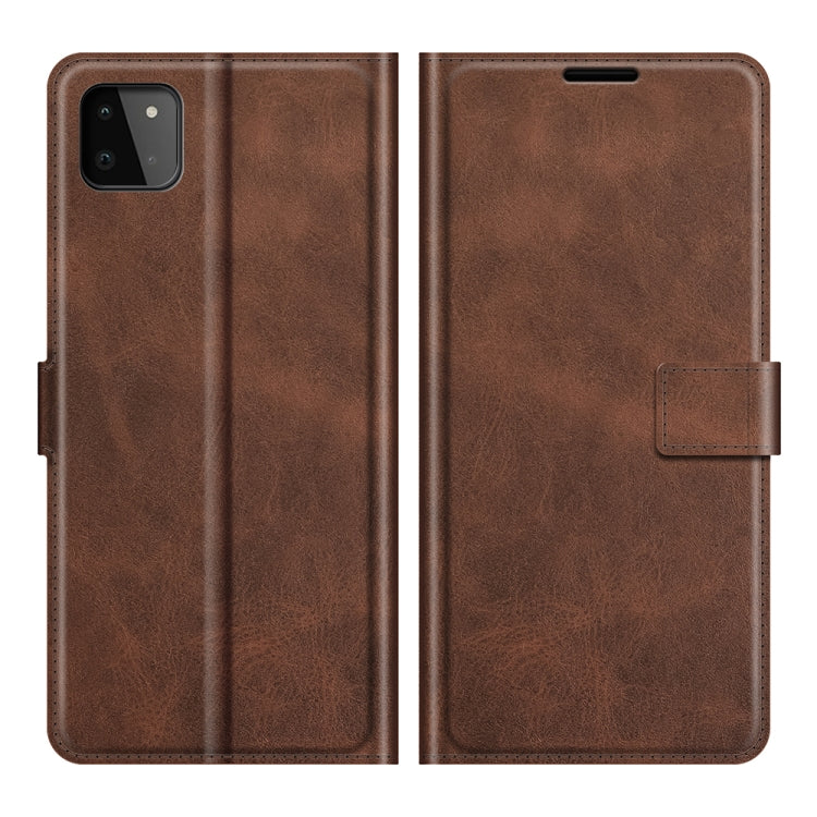 For Samsung Galaxy A22 5G Retro Calf Pattern Buckle Horizontal Flip Leather Case with Holder & Card Slots & Wallet