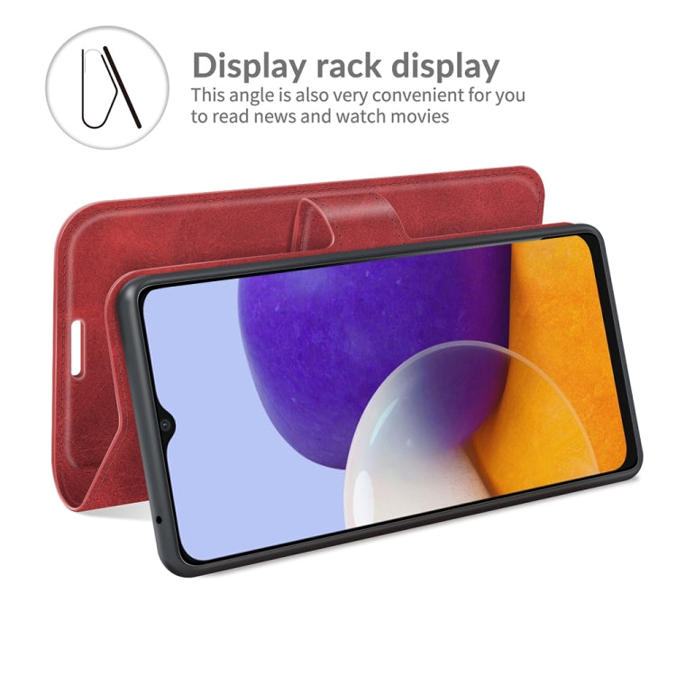 For Samsung Galaxy A22 5G Retro Calf Pattern Buckle Horizontal Flip Leather Case with Holder & Card Slots & Wallet