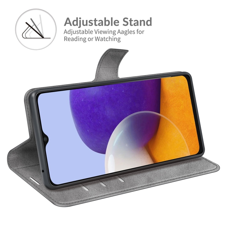 For Samsung Galaxy A22 5G Retro Calf Pattern Buckle Horizontal Flip Leather Case with Holder & Card Slots & Wallet