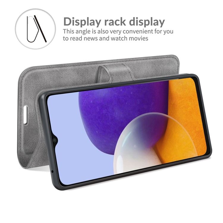 For Samsung Galaxy A22 5G Retro Calf Pattern Buckle Horizontal Flip Leather Case with Holder & Card Slots & Wallet