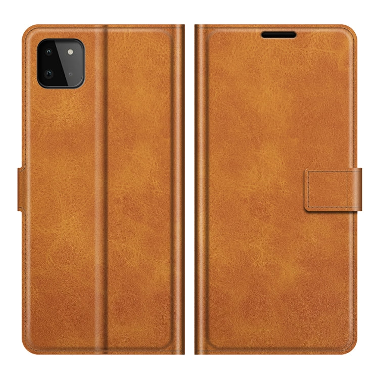 For Samsung Galaxy A22 5G Retro Calf Pattern Buckle Horizontal Flip Leather Case with Holder & Card Slots & Wallet