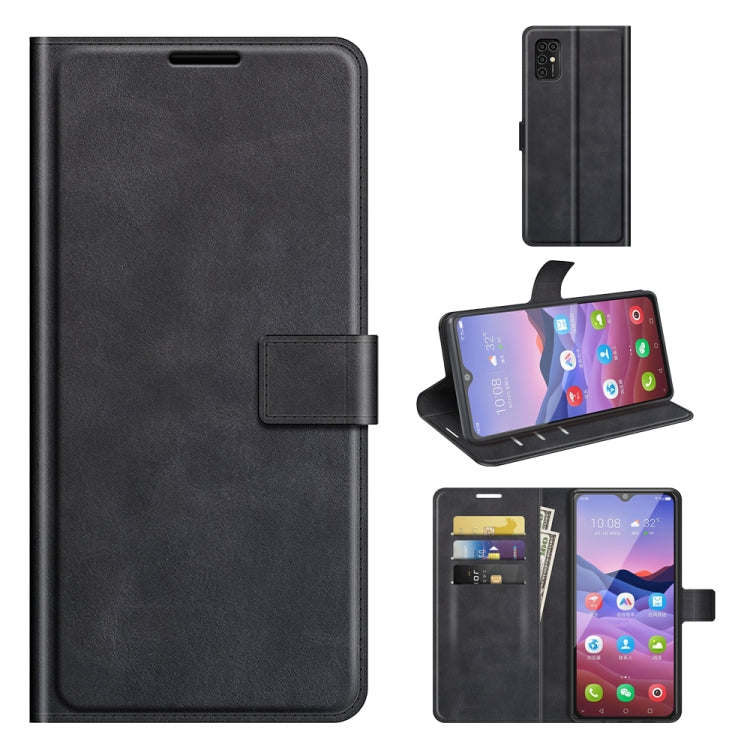 For ZTE V2020 Smart Retro Calf Pattern Buckle Horizontal Flip Leather Case with Holder & Card Slots & Wallet