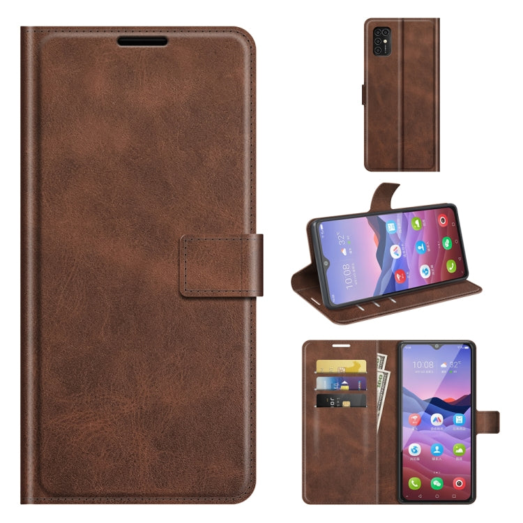 For ZTE V2020 Smart Retro Calf Pattern Buckle Horizontal Flip Leather Case with Holder & Card Slots & Wallet