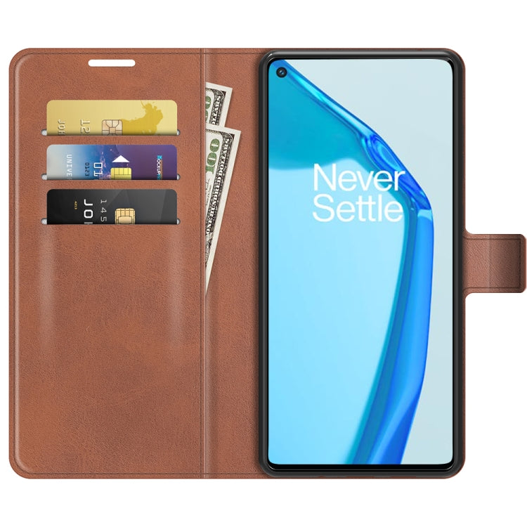 For OnePlus 9R Retro Calf Pattern Buckle Horizontal Flip Leather Case with Holder & Card Slots & Wallet