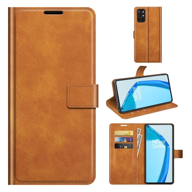 For OnePlus 9R Retro Calf Pattern Buckle Horizontal Flip Leather Case with Holder & Card Slots & Wallet
