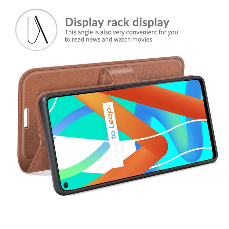 For OPPO  Realme V13 5G/Realme 8 5G  Retro Calf Pattern Buckle Horizontal Flip Leather Case with Holder & Card Slots & Wallet