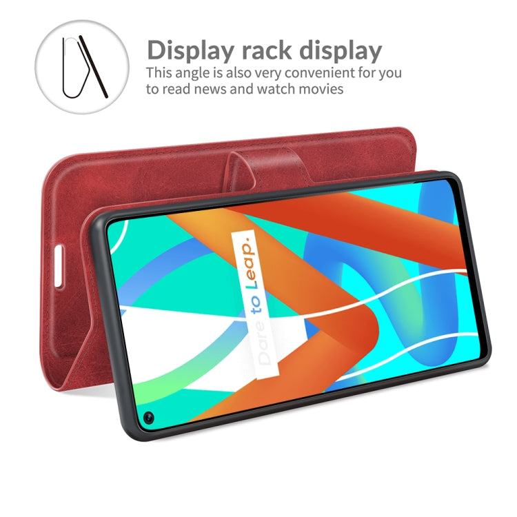 For OPPO  Realme V13 5G/Realme 8 5G  Retro Calf Pattern Buckle Horizontal Flip Leather Case with Holder & Card Slots & Wallet