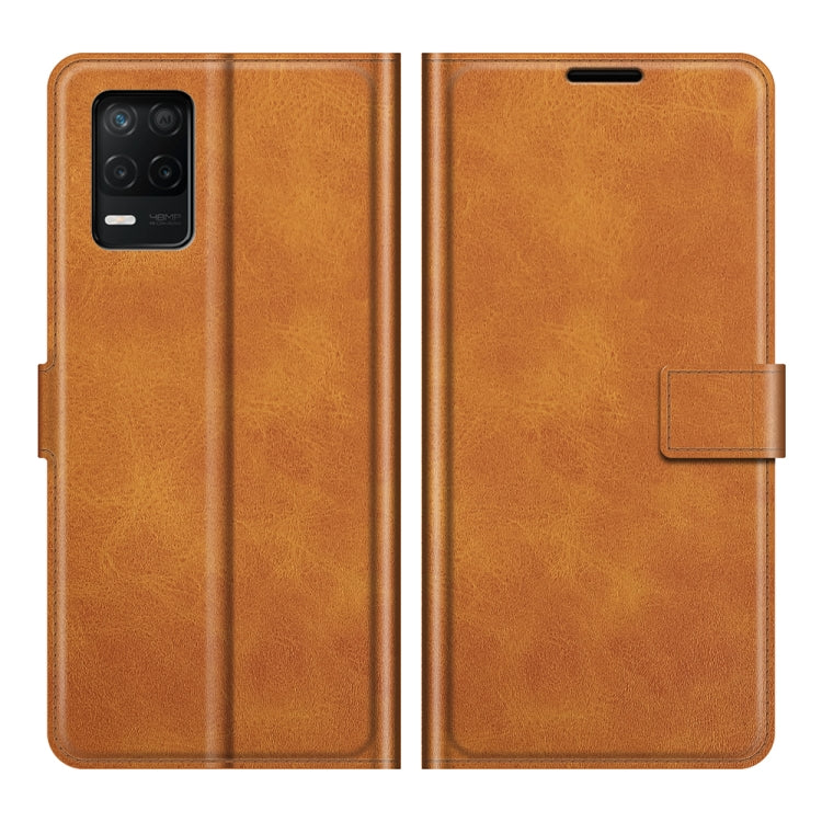 For OPPO  Realme V13 5G/Realme 8 5G  Retro Calf Pattern Buckle Horizontal Flip Leather Case with Holder & Card Slots & Wallet