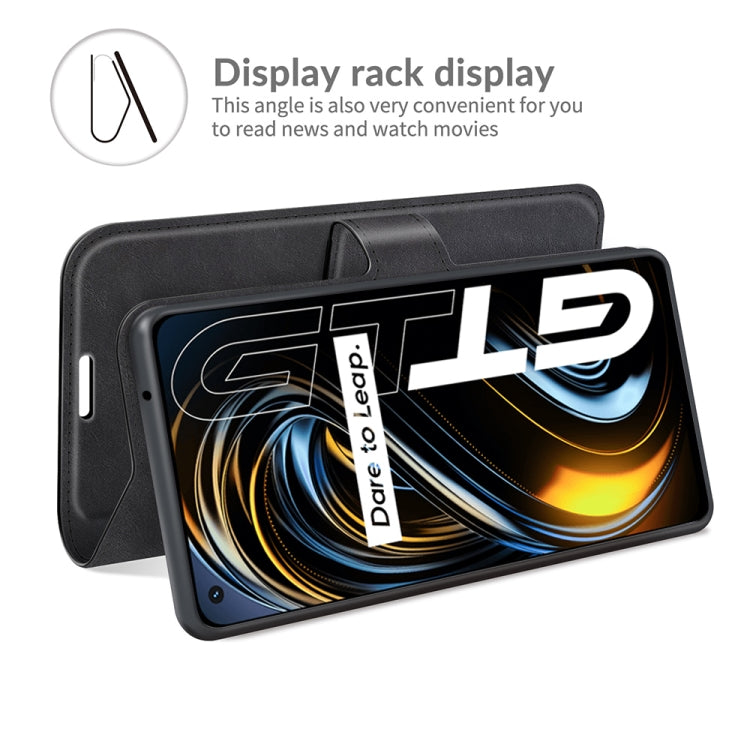 For OPPO Realme GT 5G/Realme Q3 Pro 5G Retro Calf Pattern Buckle Horizontal Flip Leather Case with Holder & Card Slots & Wallet