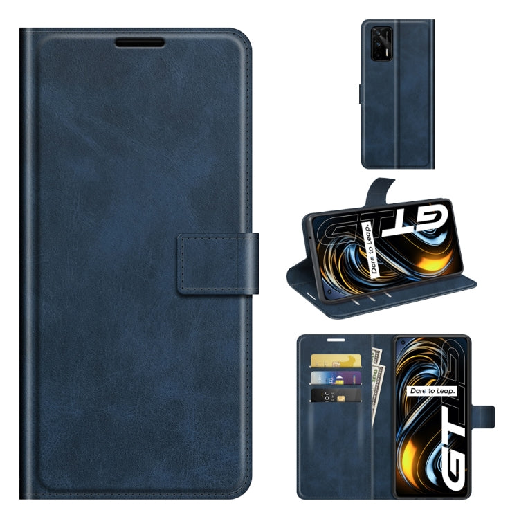 For OPPO Realme GT 5G/Realme Q3 Pro 5G Retro Calf Pattern Buckle Horizontal Flip Leather Case with Holder & Card Slots & Wallet