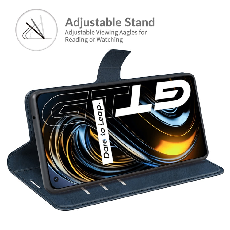 For OPPO Realme GT 5G/Realme Q3 Pro 5G Retro Calf Pattern Buckle Horizontal Flip Leather Case with Holder & Card Slots & Wallet