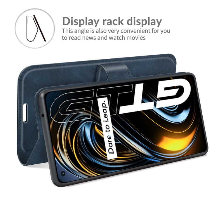 For OPPO Realme GT 5G/Realme Q3 Pro 5G Retro Calf Pattern Buckle Horizontal Flip Leather Case with Holder & Card Slots & Wallet