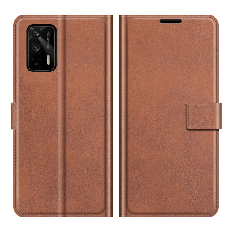 For OPPO Realme GT 5G/Realme Q3 Pro 5G Retro Calf Pattern Buckle Horizontal Flip Leather Case with Holder & Card Slots & Wallet