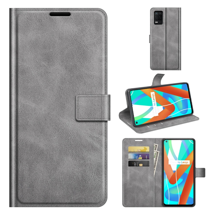 For OPPO Realme Q3i 5G/Realme Q3 5G Retro Calf Pattern Buckle Horizontal Flip Leather Case with Holder & Card Slots & Wallet