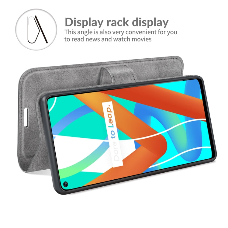 For OPPO Realme Q3i 5G/Realme Q3 5G Retro Calf Pattern Buckle Horizontal Flip Leather Case with Holder & Card Slots & Wallet
