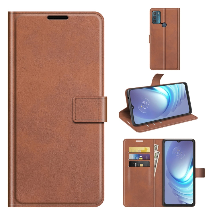 For Motorola Moto G50 Retro Calf Pattern Buckle Horizontal Flip Leather Case with Holder & Card Slots & Wallet