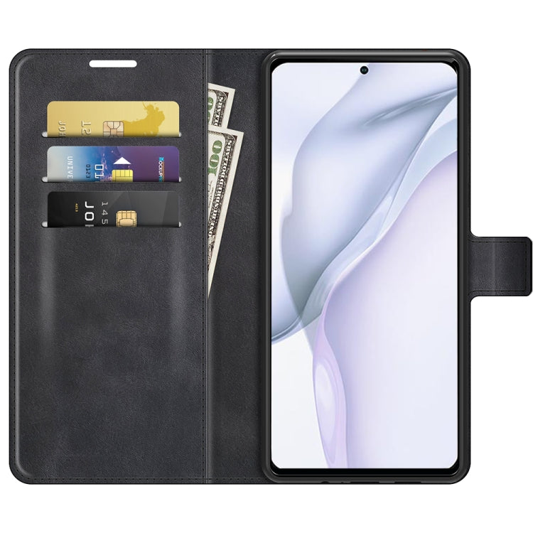 For Huawei P50 Retro Calf Pattern Buckle Horizontal Flip Leather Case with Holder & Card Slots & Wallet